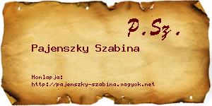 Pajenszky Szabina névjegykártya
